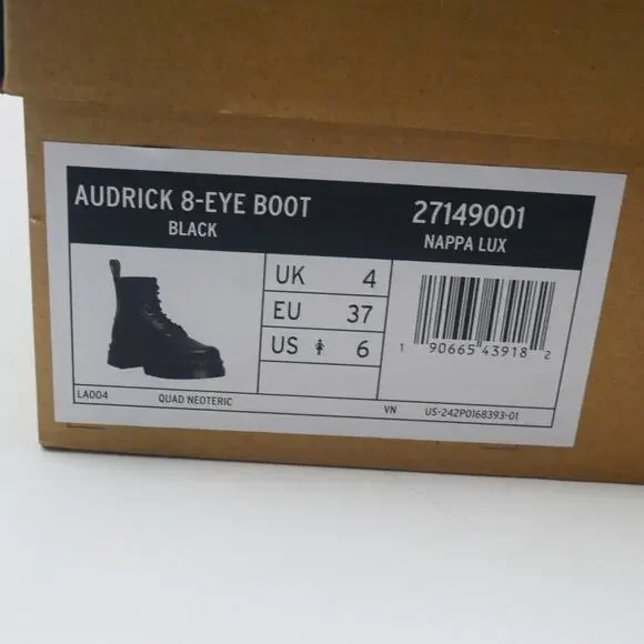 NEW Dr. Martens Women's 6 Audrick Nappa Lux Leather Platform Ankle Boots Docs - Picture 2 of 7